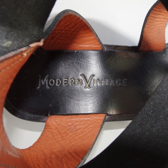 Modern Vintage Tanji Black Leather Gladiator Sandal - Picture 7 of 9